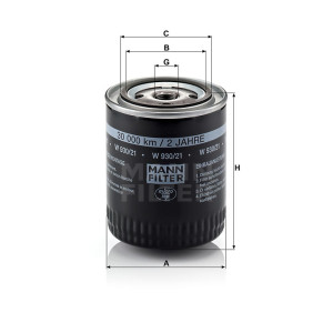 Фильтр масляный MANN-FILTER W 930/21